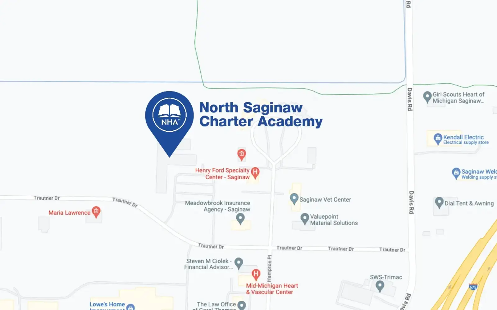 Map for North Saginaw Charter Academy