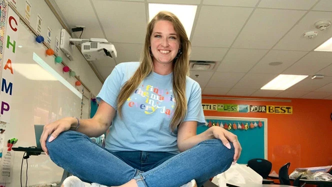 Savannah Angel in the classroom