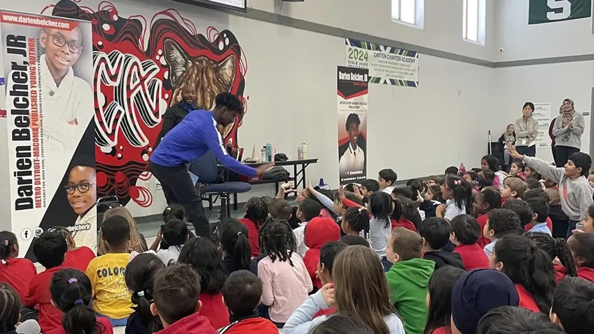 Local Teen Author Shares Joy of Reading with Canton Charter Academy Students