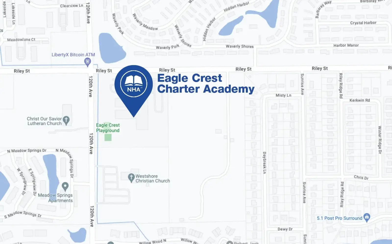 Map for Eagle Crest Charter Academy