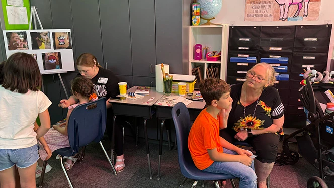 K-8 School in Apex: Peak Charter Academy create mini county fair.