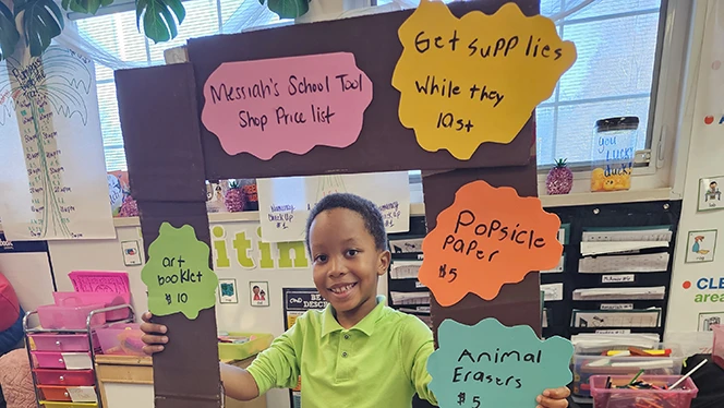 K-8 School in Atlanta: Flamingo mindset guides young students at Atlanta Heights.