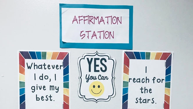 East Arbor student affirmation station