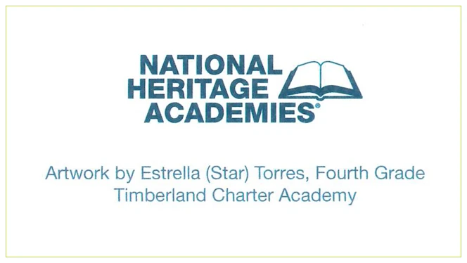 National Heritage Academies logo. National Heritage Academies logo.