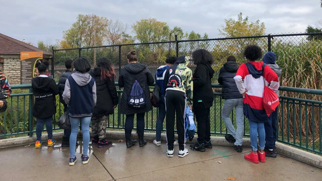 students on a field trip. students on a field trip.