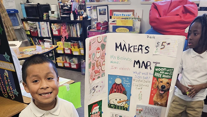 K-8 School in Atlanta: Flamingo mindset guides young students at Atlanta Heights.