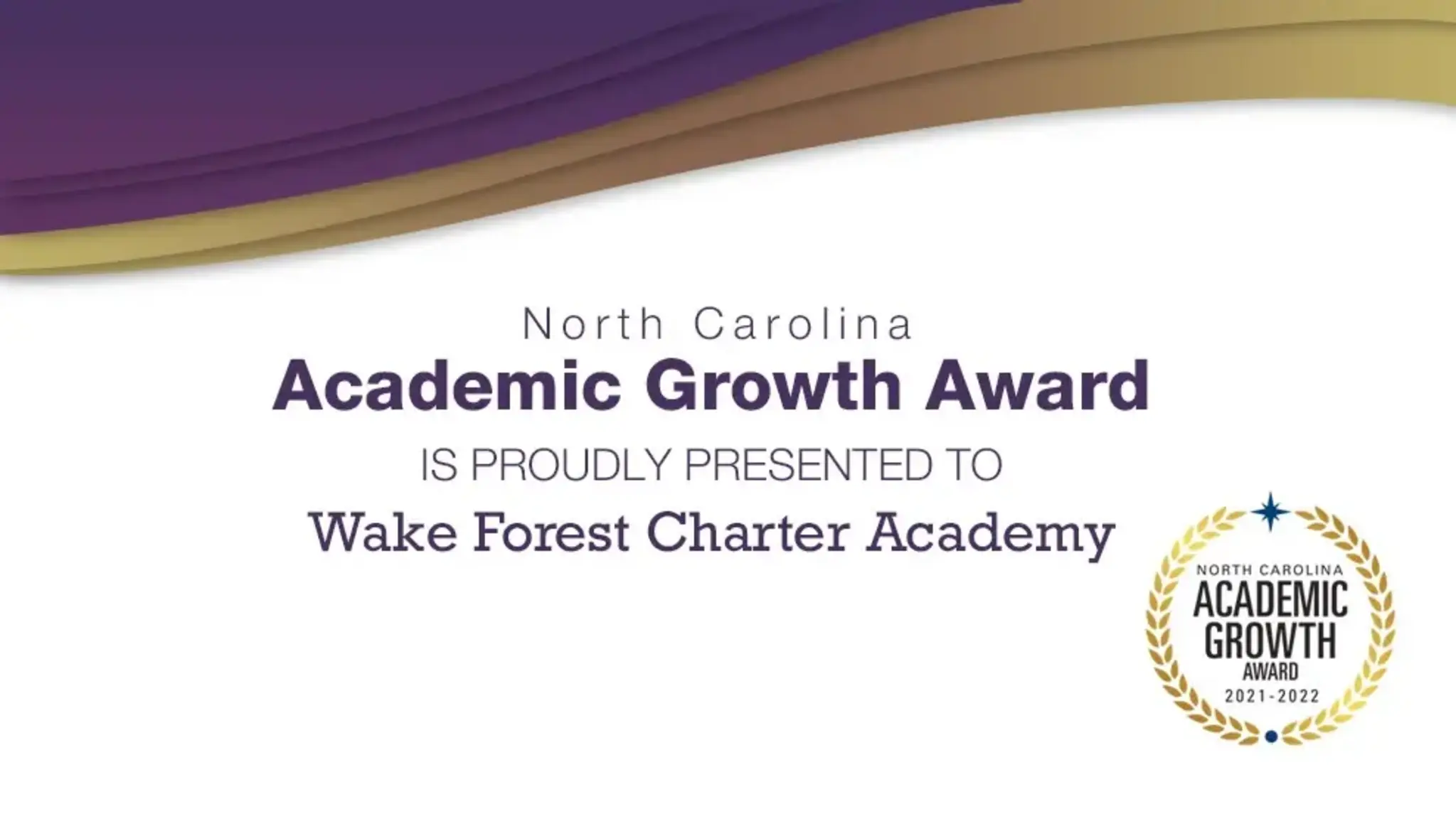 Wake Forest Receives State Award, Named one of Raleigh’s Best Charter Schools