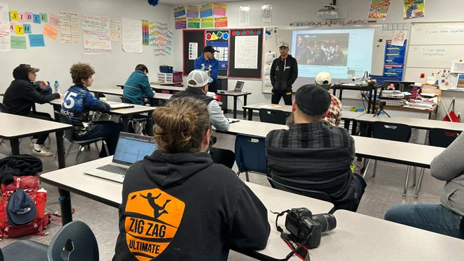 Iani being introduced to students and staff.