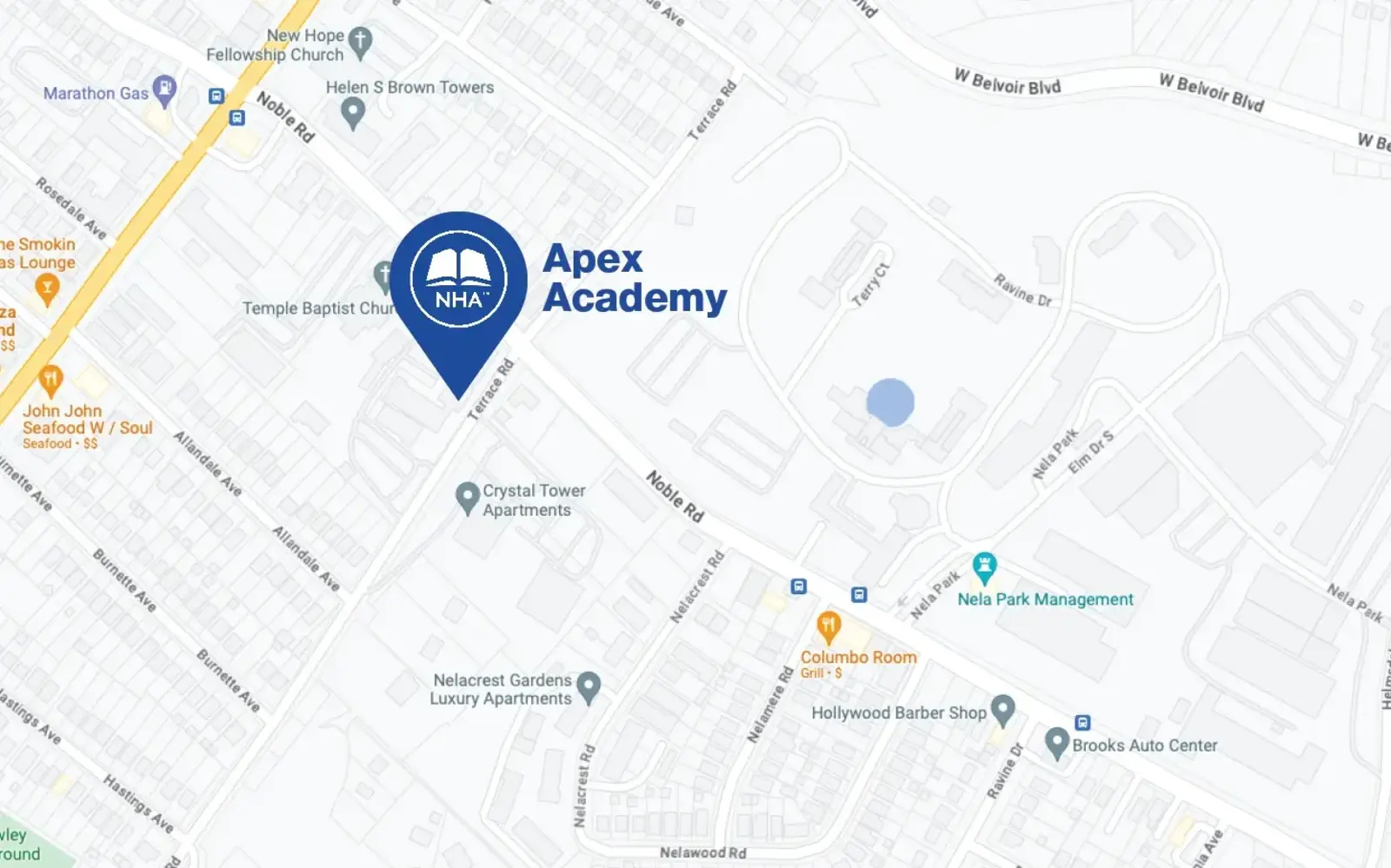 Map for Apex Academy