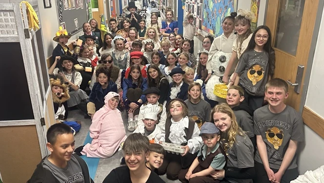 K-8 School in Commerce City: Landmark Academy at Reunion students and staff put on a dinner and a show.
