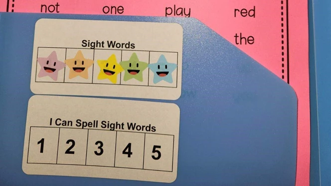 Reading fluency folder
