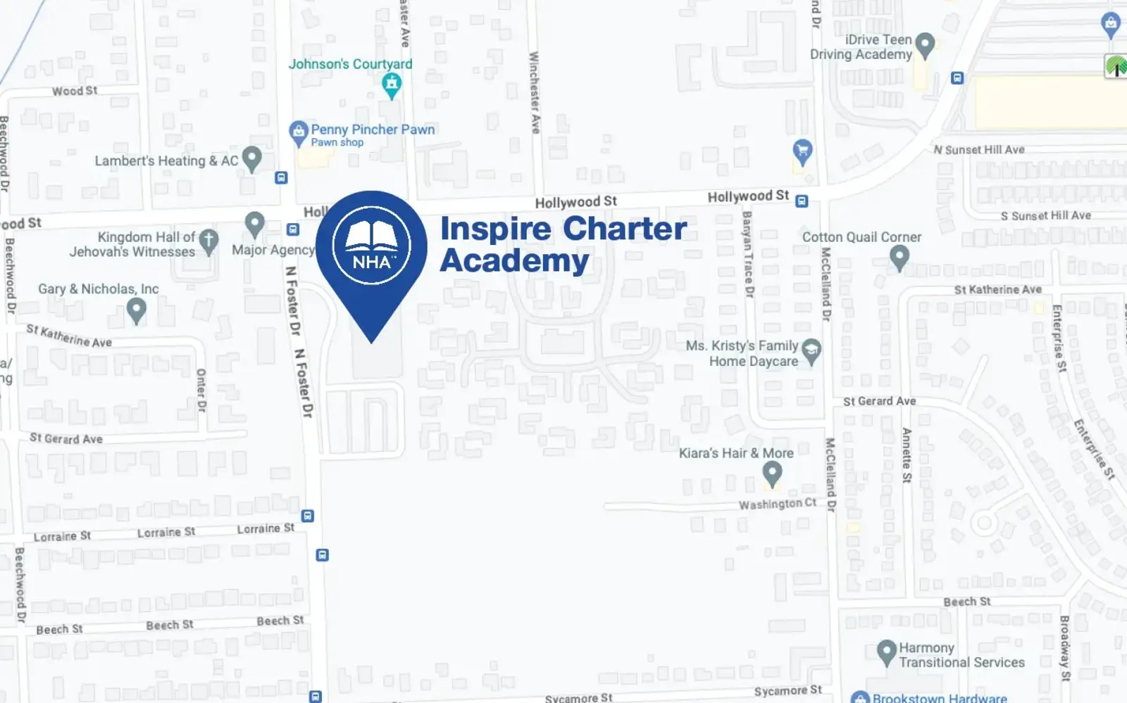 Map for Inspire Charter Academy