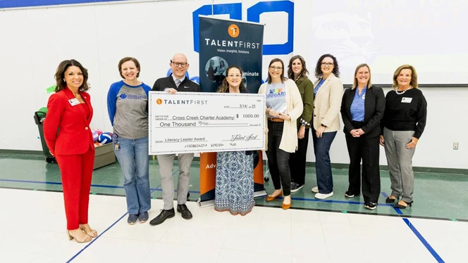 K-8 School in Byron Center: Cross Creek Charter Academy earned $1,000 as one of six West Michigan schools to win TalentFirst’s 2025 Literacy Leader Awards.