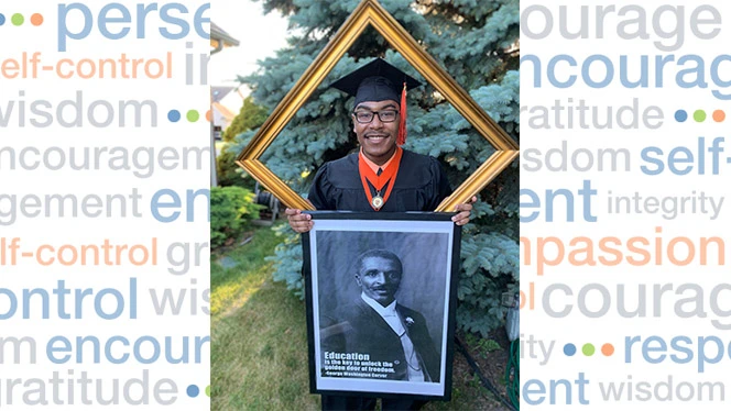 Shane Tinsley holding a portrait. Shane Tinsley holding a portrait.