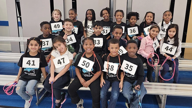 Charter School in Grand Rapids: NHA schools participate in jump rope challenge to raise money for American Heart Association.