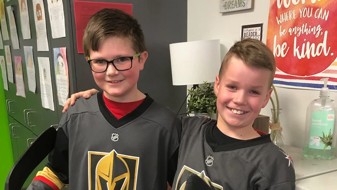 Endeavor Charter students dressed up as twins