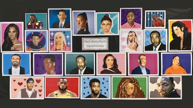 Student Black History portraits