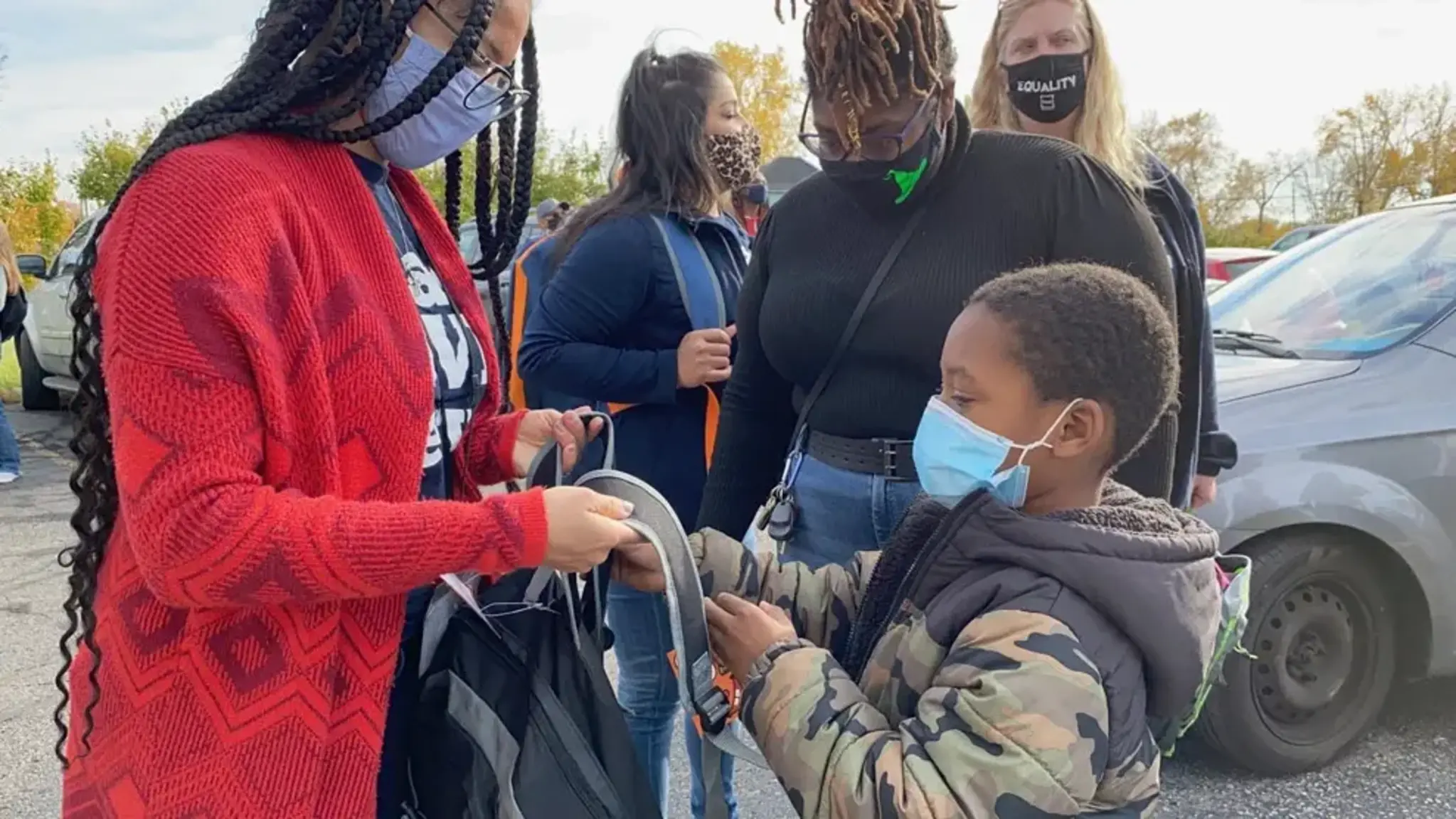 Detroit Enterprise Academy Accepts $4,500 Donation to Purchase Backpacks for All Students