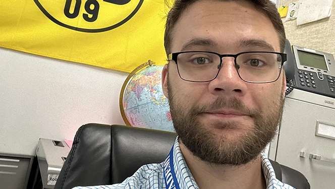 K-8 School in Mount Clemens: Prevail Academy Social Studies teacher Thies Ey.
