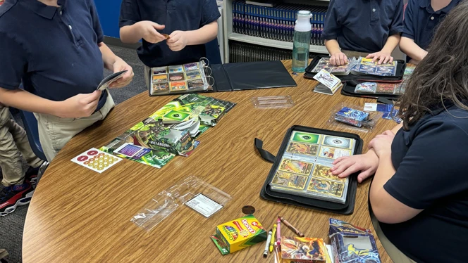 Students in Pokemon Club.