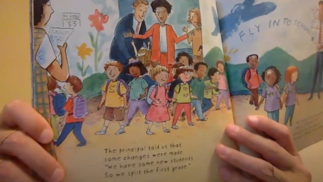 student reading a book