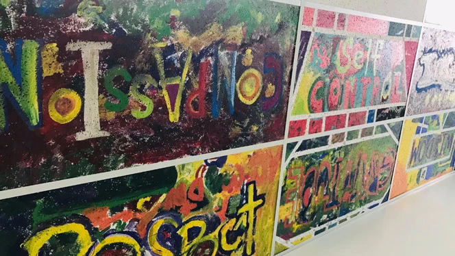 Student paintings. Student paintings.