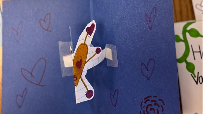 K-8 School in Brighton: Foundations Academy students make Valentine's Day cards for patients at the Children's Hospital Colorado.