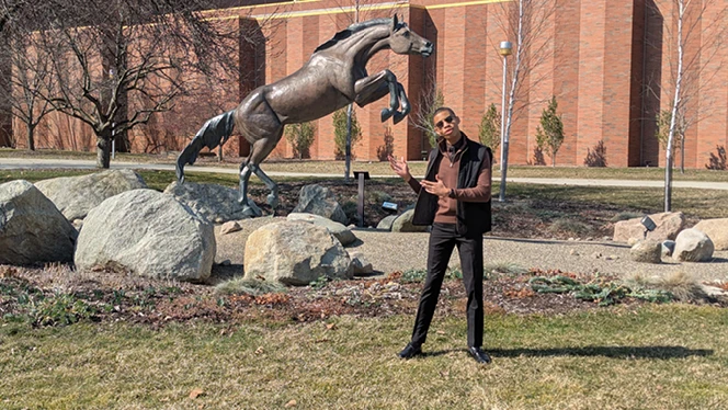 High School in Taylor: Taylor Preparatory High School 2025 graduate Makhai Spencer.