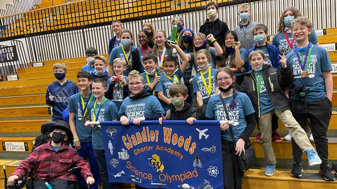 Chandler Woods Science Olympiad participants