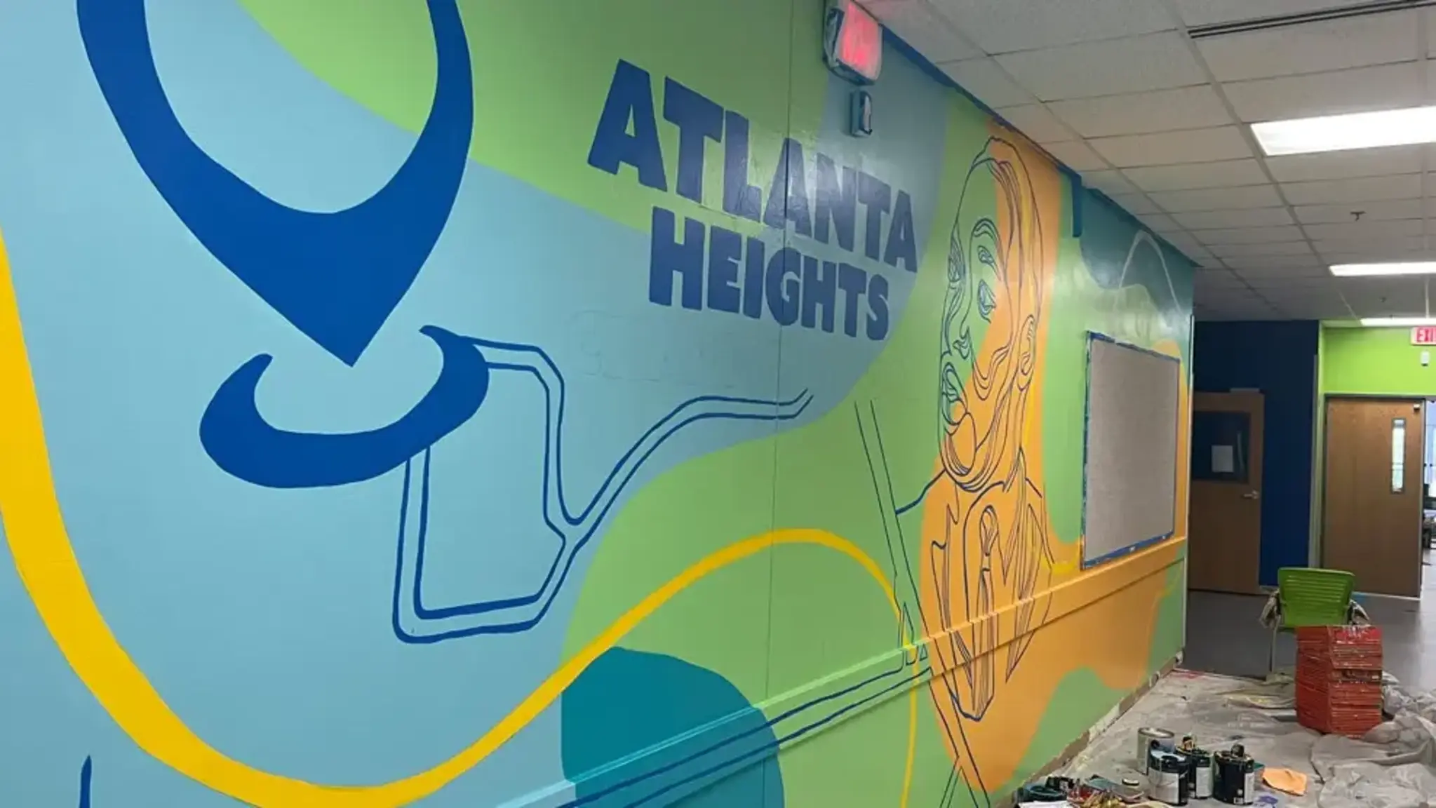 Students and Community Give Atlanta Heights Charter School a New Look on Paint Day