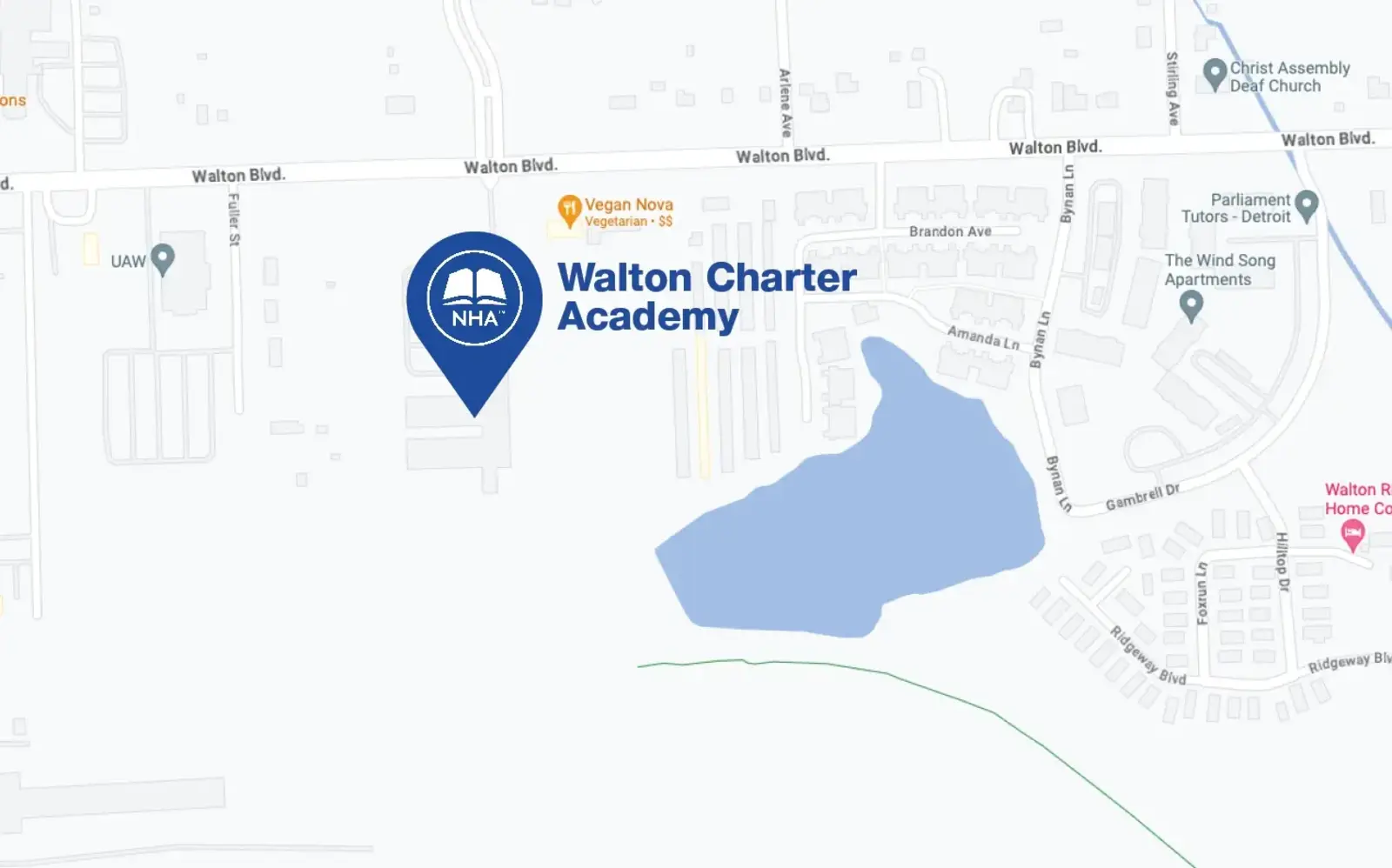 Map for Walton Charter Academy