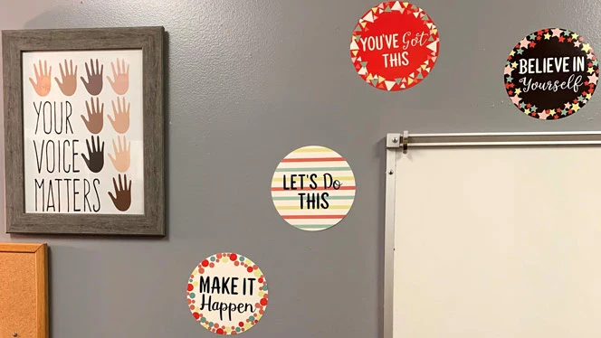 positive sentiments on an Endeavor Charter wall