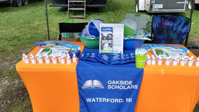 Oakside Prep booth