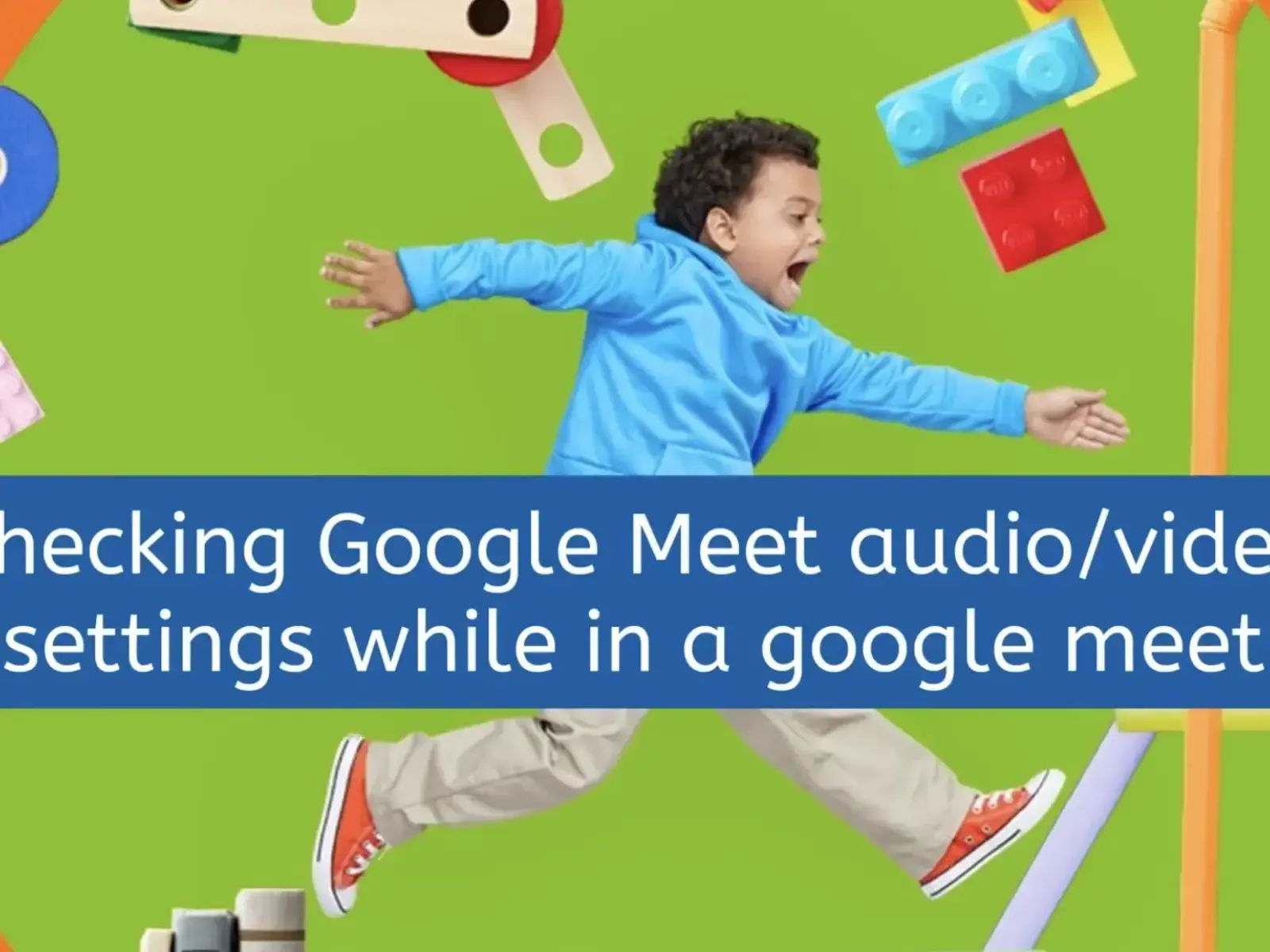 Checking Google Meet audio video settings while in a Google Meet