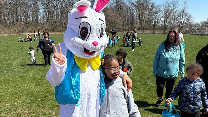 K-8 School in Toledo: Winterfield students and families were able to attend an Easter egg hunt.