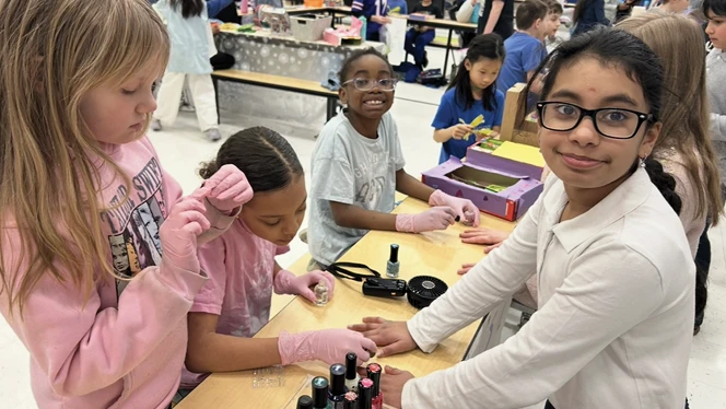 Y5-8 School in Plymouth: Plymouth Scholars third-graders participate in Market Day.