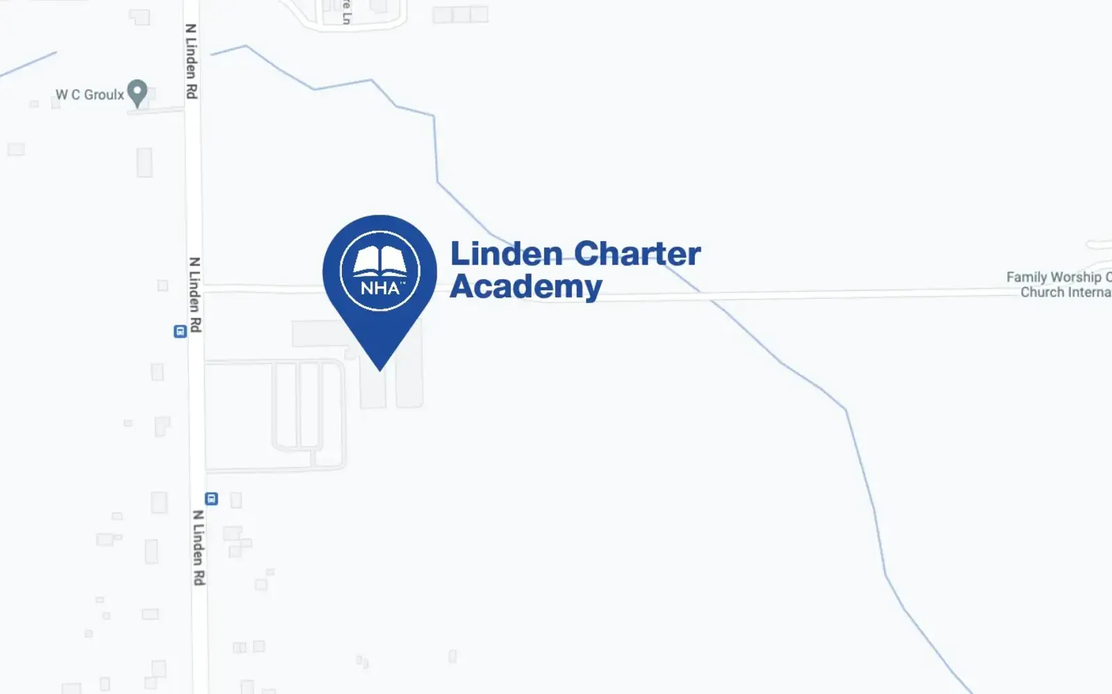 Map for Linden Charter Academy