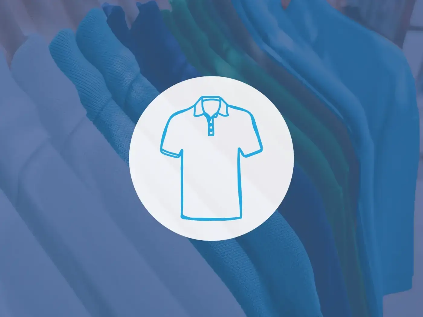 Rack of shirts and polo shirt icon.