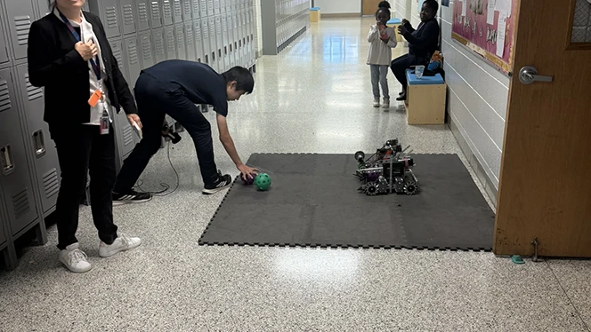 K-8 School in Detroit: Detroit Merit students and families participate in STEM Night.