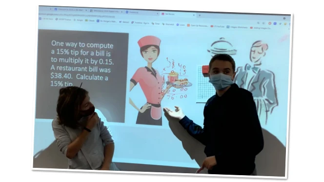 Chandler Woods students teaching