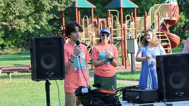 John Joyner speaks to Cross Creek families