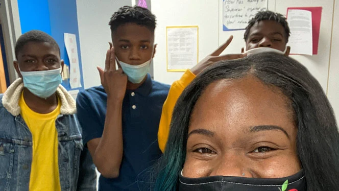 North Dayton teacher and students