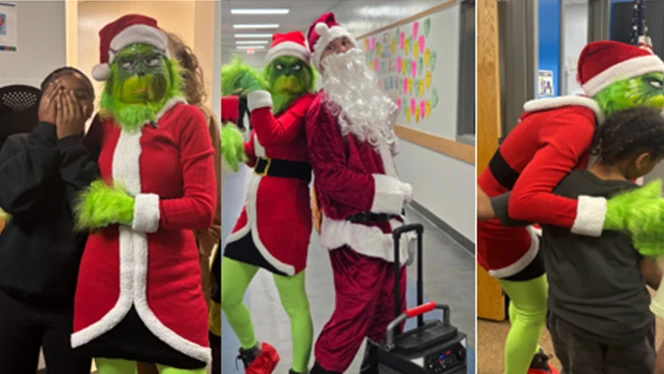 K-8 School in Taylor: Quest Charter Academy celebrates the holidays.