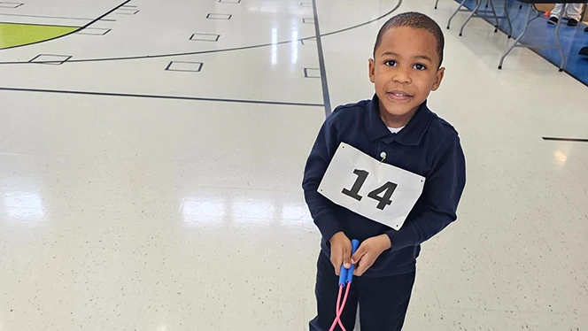 Charter School in Grand Rapids: NHA schools participate in jump rope challenge to raise money for American Heart Association.