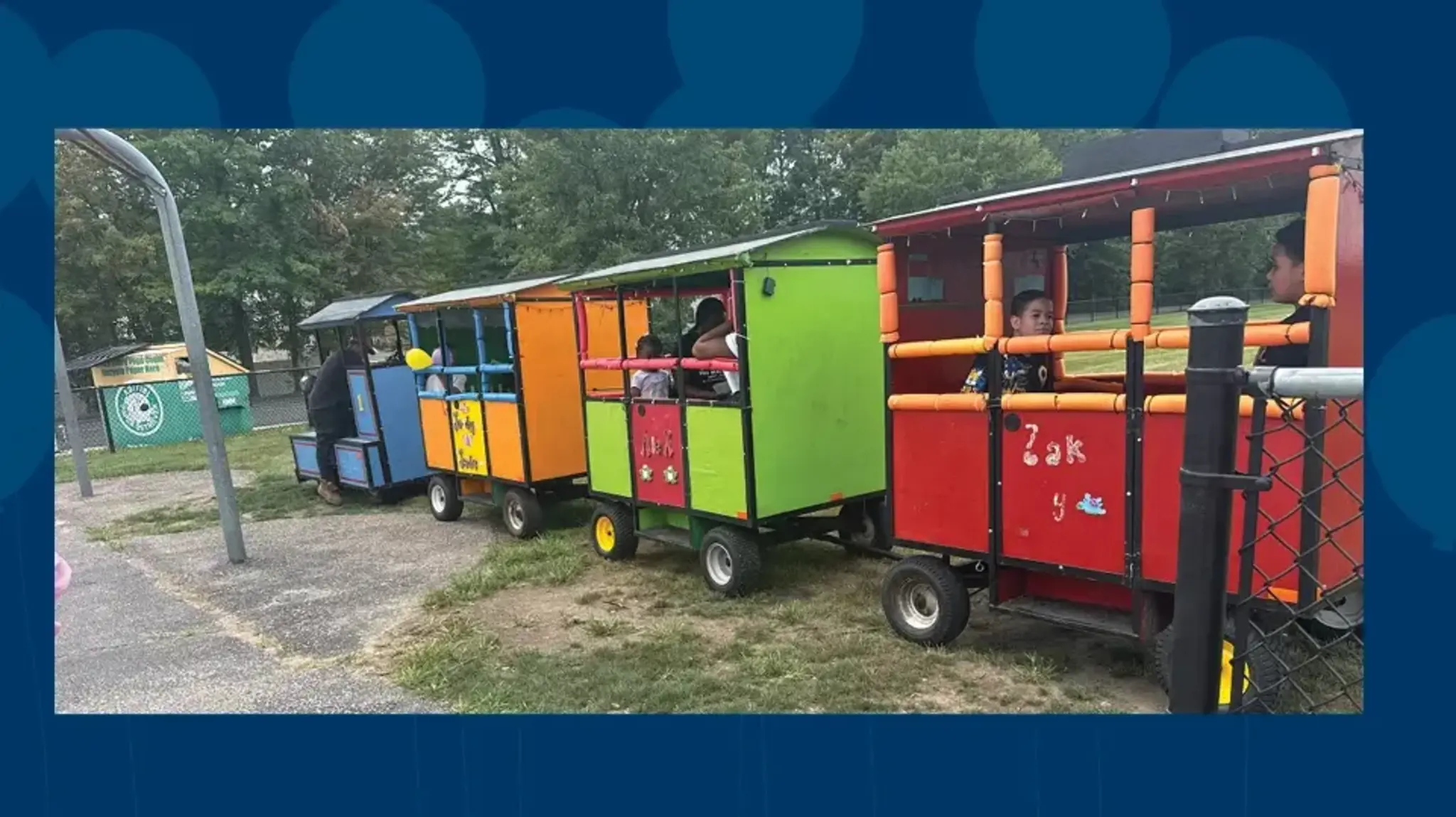 a group of train cars