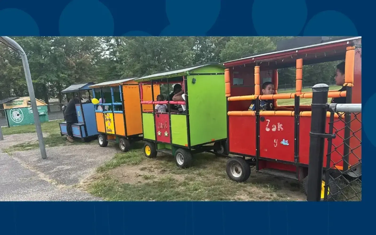 a group of train cars