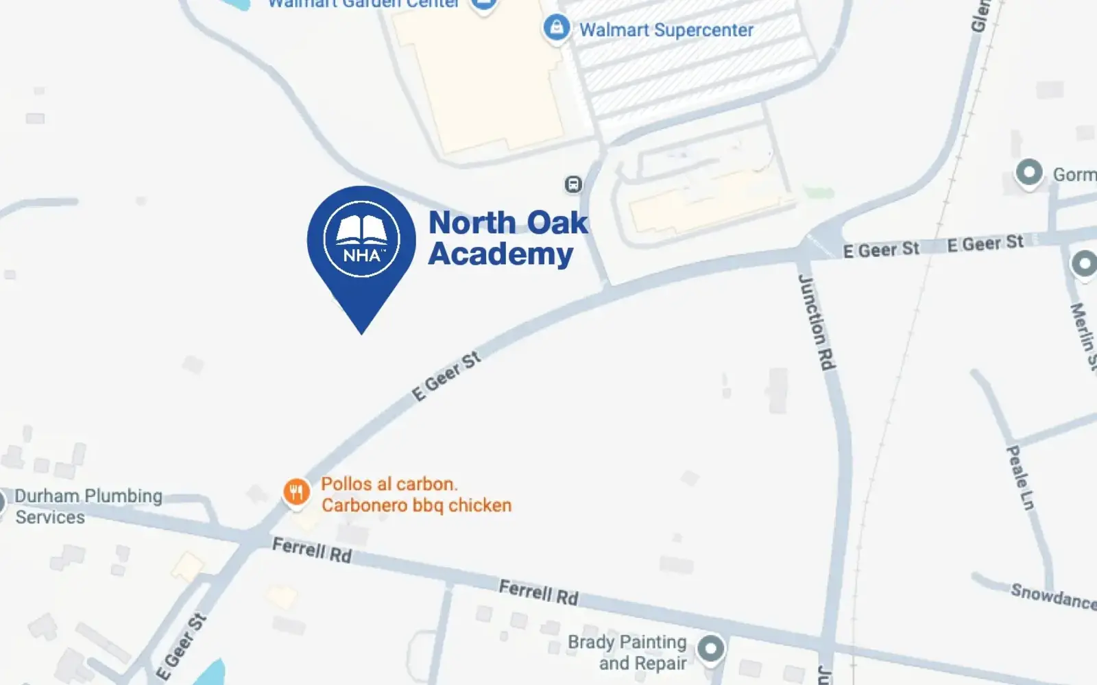 Map for North Oak Academy