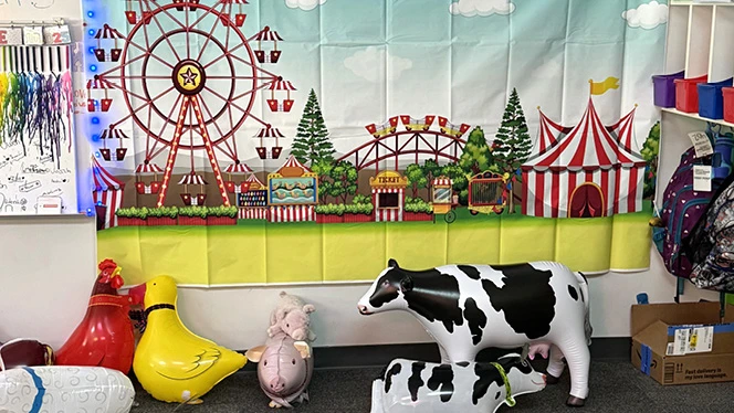 K-8 School in Apex: Peak Charter Academy create mini county fair.