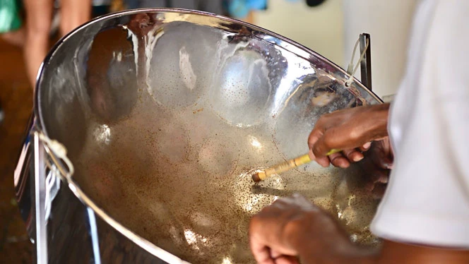 Steel drum play by Stambaugh students