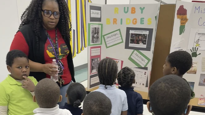 K-8 School in Flint: Linden Charter Academy celebrates Black History Month.